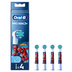 Oral-B Pro Kids Testine Di Ricambio Con Spiderman, Confezione Da 4 Pezzi