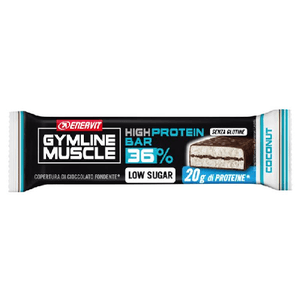 ENERVIT GYMLINE HIGH PROTEIN BAR 36 barrette proteiche low sugar COCCO 55g box 25pz