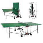 Garlando Tavolo Ping Pong C-162I Progress Indoor verde con 2 racchette e 6 palline Omaggio