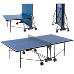 Garlando Tavolo Ping Pong C-163E Progress Outdoor Blu con 4 racchette e 18 palline