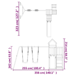 vidaXL Set da Gioco da Esterno in Legno Massello di Douglas con Altalena e Scivolo a onde