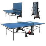 Garlando Tavolo Ping Pong C-273E Advance Outdoor Blu con 4 racchette e 18 palline