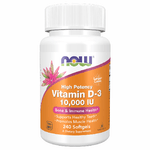 Now Foods Vitamin D3 10000 IU formato 240 softgel Vitamina D3