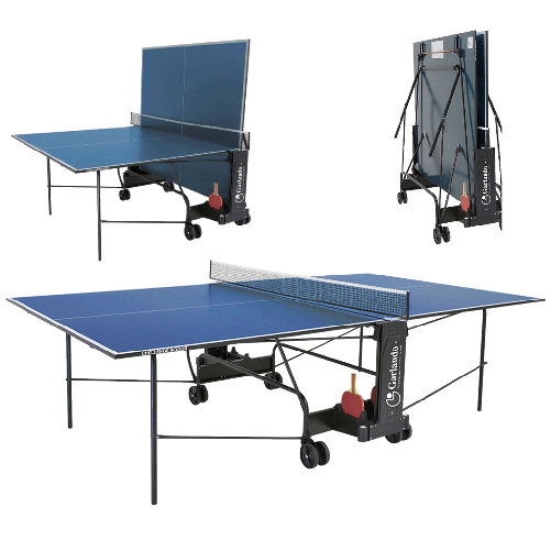 Garlando Tavolo Ping Pong C-273I Challenge Indoor blu con 4 racchette e 18 palline Omaggio