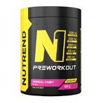 NUTREND N1 Pre Workout Beta Alanina AAKG Creatina Caffeina gusto TROPICAL CANDY 510g