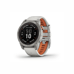 GARMIN FENIX 7X PRO Sapphire Solar Titanium cinturino grigio e arancione 010-02778-15