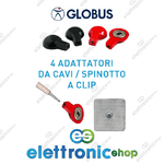 GLOBUS 4 Adattatori da cavi spinotto a cavi CLIP per elettrodi art. G0727