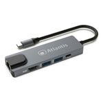 MINI DOCKING ATLANTIS A04-TC_LANHD+PU IN: 1xUSB-C OUT: 1xHDMI 1.4  1xGigabit Lan  2xUSB3.0  1xUSB-C 1920x1080@60Hz 18cm