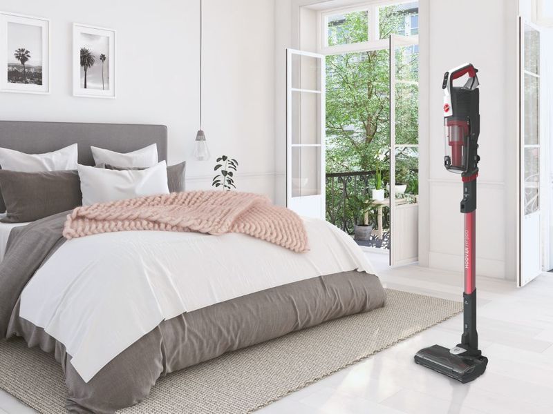 Hoover-HF522STH-011-Scopa-Elettrica-Senza-sacchetto-0.45-Litri-290W-Grigio-Rosso