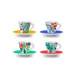 Bialetti Ss2022006 Set 4 Tazzine da Caffe' Jungle