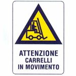 Cartello Movimento Carrelli 48X 68 Plastica