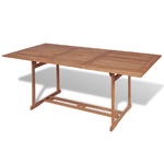 vidaXL Tavolo da Giardino 180x90x75 cm in Massello di Teak