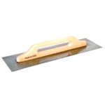 FRATTONE DUE MANI MANICO LEGNO CON PIANO ACCIAIO LISCIO 14x48 CM