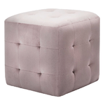 vidaXL Pouf 2 pz Rosa 30x30x30 cm in Velluto