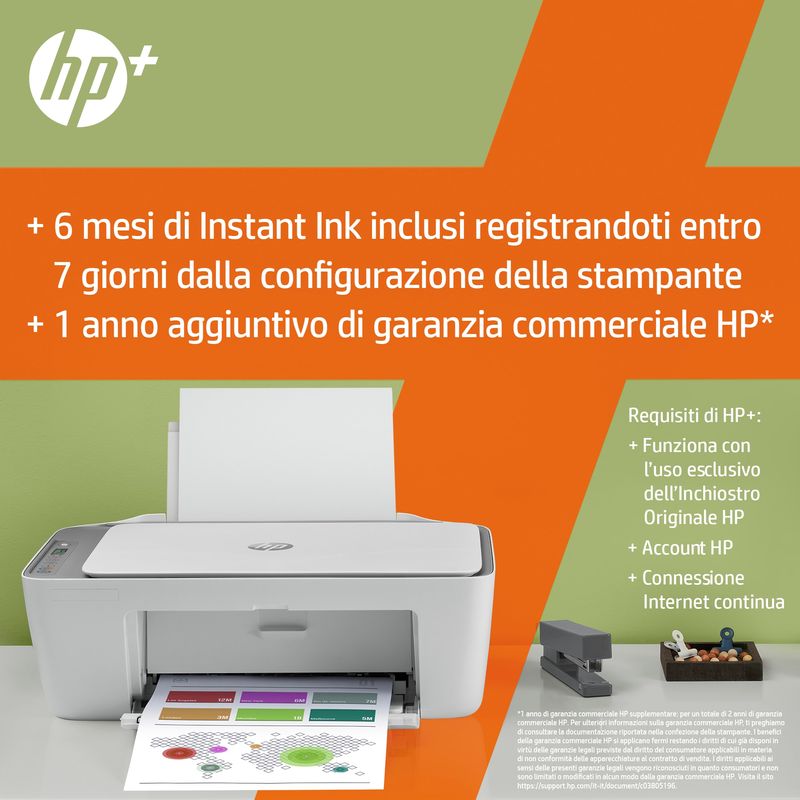 HP-Stampante-Inkjet-Multifunzione-DeskJet-2720e-Risoluzione-4800x1200-DPI-A4-Wi-Fi-Bianca