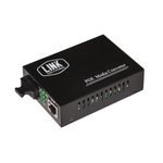 Link Media Converter Fibra Ottica Sc Duplex Singlemode Rj45 10-100 Singlemode 1310nm Poe 802.3at 30W 10-100