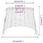 vidaXL Paralume da Soffitto Marrone Ø25x17 cm in Vimini