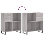 vidaXL Mobile Porta Dischi Grigio Sonoma 84,5x38x89 Legno ingegnerizzato