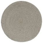 Tovagliette 4 pz Grigio Neutro 38cm Rotonde in Cotone