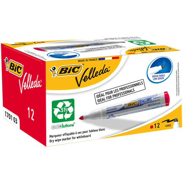 BIC-Velleda-1701-evidenziatore-12-pz-Tipo-di-punta-Rosso