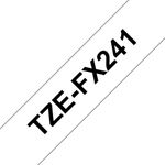 Brother TZe-FX241 nastro per etichettatrice Nero su bianco TZ