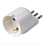 Adattatore schuko salvaspazio bianco 10 ampere ecova