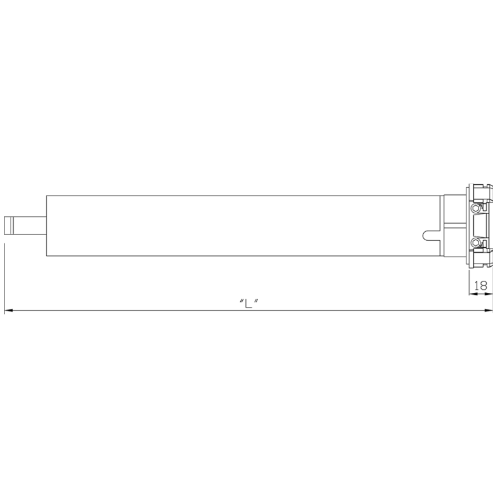 Motore tapparelle elettriche motoriduttore finecorsa meccanico cm 52 230 v *** potenza coppia nm 50, confezione 1