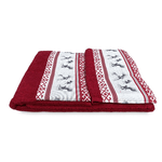 SET asciugamani con bordo tirolese CERVINO ROSSO in puro cotone Made in Italy