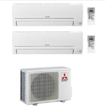 Climatizzatore dualsplit inverter r32 a++ mitsubishi electric *** potenza 9000+9000 btu/h, confezione 1