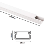 Canale bianco portacavi pvc rigido autoestinguente 20x10mm barra 2 metri