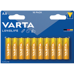 Varta batteria longlife stilo aa alcalina blister 10 pezzi