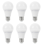 Lampadina led goccia 6 pezzi e27 9 watt 6000k risparmio energetico luce fredda