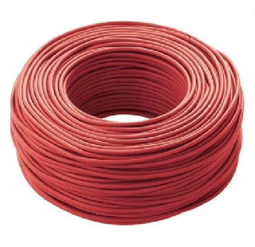 Cavo elettrico cordina unifilare fs17 sezione 4mmq rosso 100 metri