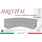 COPRIDIVANO ANGOLARE UNIVERSALE BRISTOL GRIGIO CHIARO UNITO