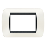 Placca 5 pezzi living light international 3 posti tecnopolimero l4803 *** colore bianco, confezione 1