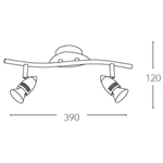 Applique faretti led orientabili soffitto spot attacco gu10x2 alimentazione 230v