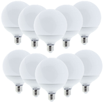 Lampadina led globo e27 18watt resa 108watt risparmio energetico 4500k pezzi 10