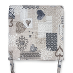 COPRISEDIA morbidone TESSUTO LONETA Tirolese SHABBY Beige CUSCINO SEDIA sfoderabile