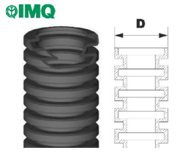 Tubo corrugato cavi elettrici pieghevole pvc autoestinguente *** diametro 25 millimetri, colore nero, lunghezza metri...