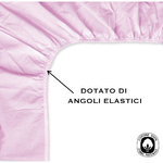 LENZUOLO FRANCY CON ANGOLI ROSA FRANCESE 1 PIAZZA E MEZZA GRANDE MAXI