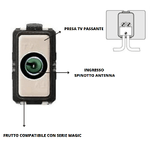 Presa tv passante serie civile faeg diametro 9,5mm bianca