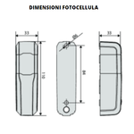 Bft coppia fotocellule orientabili 180° serie compacta a20 180