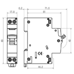 Bticino interruttore magnetotermico 1 polo + neutro curva c btdin rs fc881c *** ampere 16 ampere, confezione 1