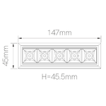 Faretto led incasso modulare cornice bianca interno nero 10 watt 500 lumen