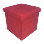 POUF CONTENITORE POGGIAPIEDI TESSUTO TAYLOR BORDEAUX