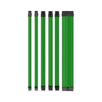 Kit Cavi Sleeved Verde In Nylon Per Alimentatori Pc Con Piedini