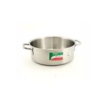 Casseruola bassa per induzione con 2 manici in acciaio inox Diametro 36 cm