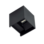 Applique led wall formato cubo colore nero potenza 6,8 watt luce naturale 4000k