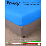 LENZUOLO FRANCY CON ANGOLI BLUETTE FRANCESE 1 PIAZZA E MEZZA GRANDE MAXI