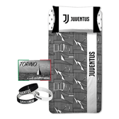 COMPLETO LENZUOLO una piazza e mezza  JUVE ORIGINALE F.C. JUVENTUS CON BRACCIALETTO IN OMAGGIO